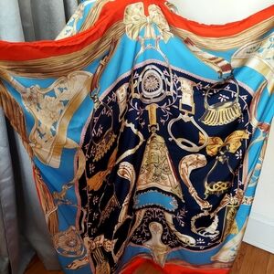 Vibrant Silk Vacation Kaftan with Ornate Design